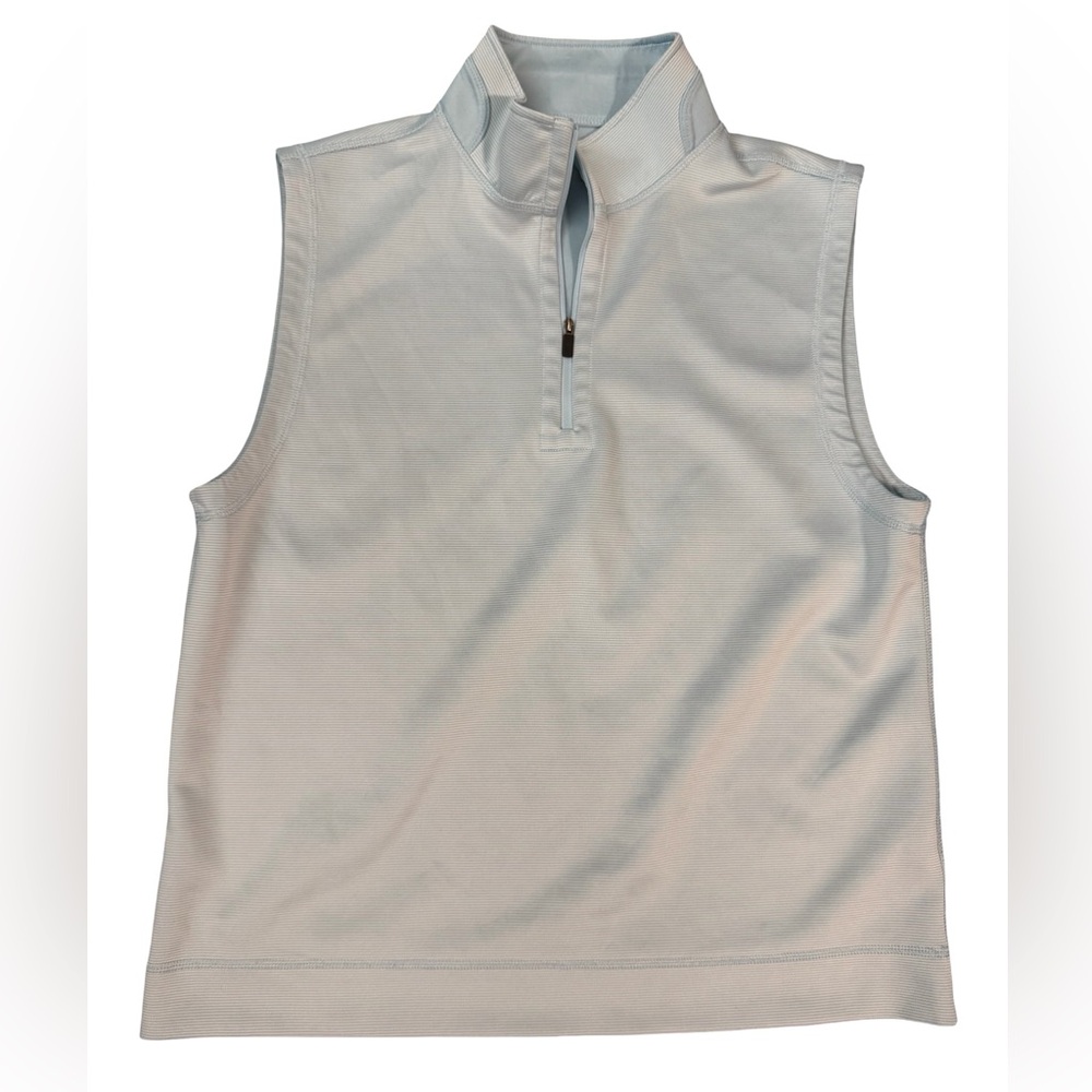 Hickey Freeman Sleeveless Quarter Zip Performance Top Men’s L Light Blue Vest - Picture 3 of 11